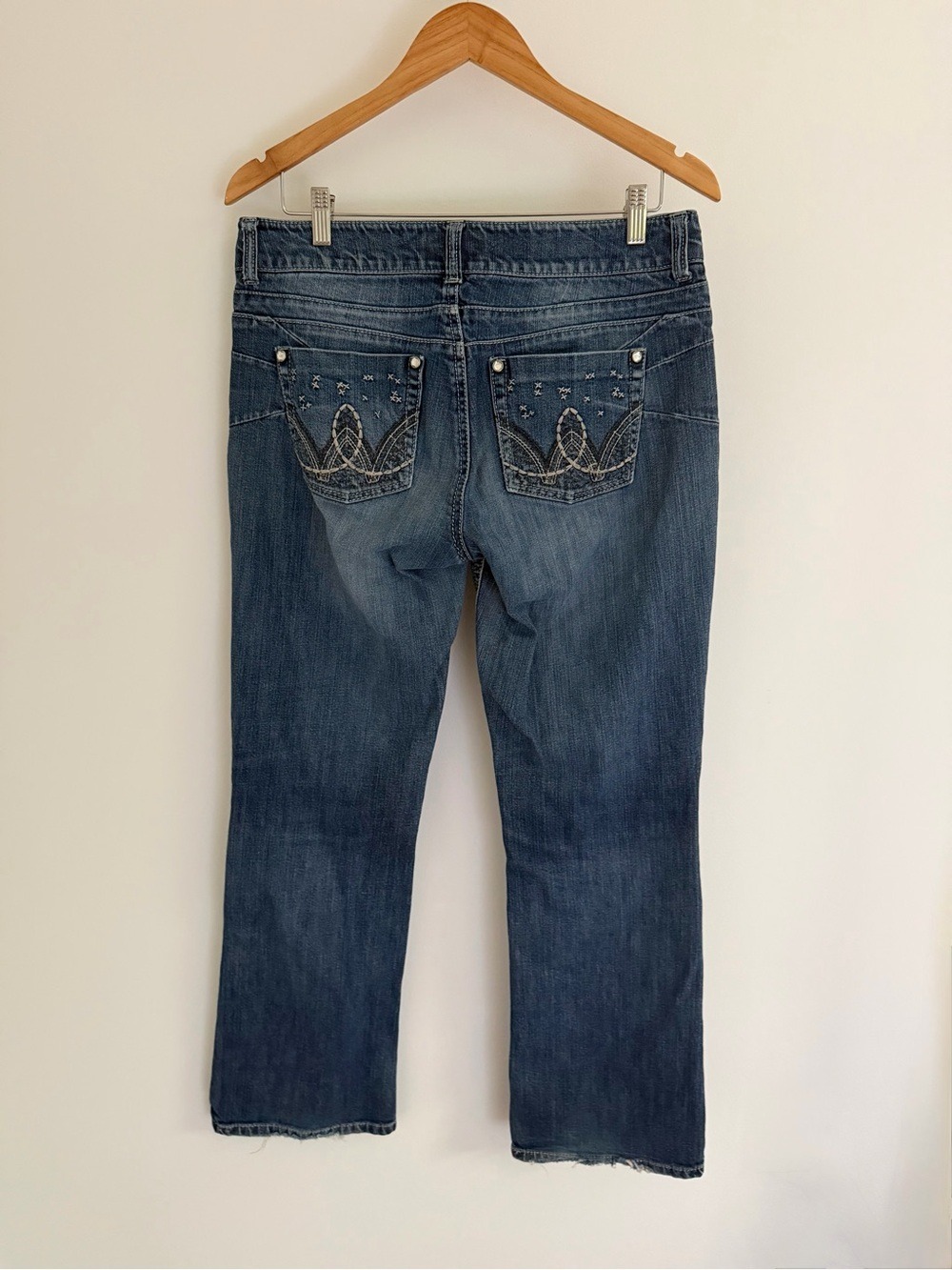 Wrangler Y2K Western Bootcut Jeans Size 11/12 Embroidered Cowgirl